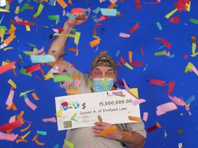 Kirkland Lake miner Grover Adams is $15 million richer after winning the Lotto Max jackpot.