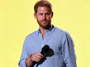 The woke prince. Prince Harry speaks onstage during Global Citizen VAX LIVE: The Concert To Reunite The World at SoFi Stadium in Los Angeles.