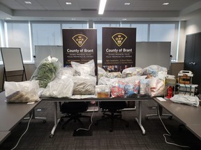 Illegal cannabis products seized by the OPP in Brant County, Ont.