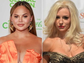 Chrissy Teigen, left, and Courtney Stodden.