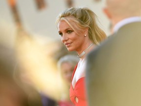 US singer Britney Spears arrives for the premiere of Sony Pictures' "Once Upon a Time... in Hollywood" at the TCL Chinese Theatre in Hollywood, California on July 22, 2019.