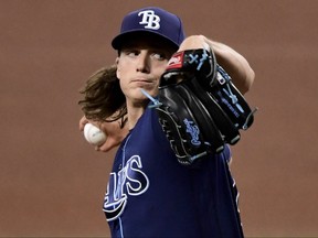 Tyler Glasnow of the Tampa Bay Rays is on the 60-day IL with elbow problems and blames the timing of MLB's crackdown on foreign substances.