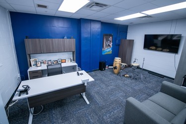 Blue Jays manager Charlie Montoyo's office at Sahlen Field in Buffalo.