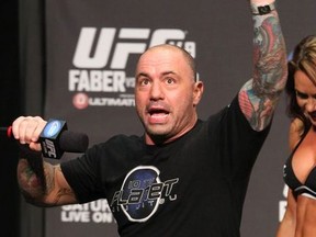 UFC announcer Joe Rogan weigh-ins for UFC 149 July 21, 2012 in Calgary, AB.