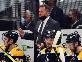 The NHL fined Bruins head coach Bruce Cassidy $25,000 for post-game comments following the Game 5 loss to the Islanders during the second round of the 2021 Stanley Cup Playoffs, Tuesday, June 8, 2021.