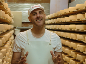 Master cheese maker Afrim Pristine in one of the episodes for his new food series on Food Network Canada.