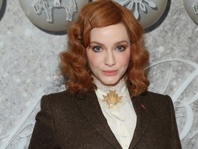 Christina Hendricks attends Brooks Brothers annual holiday celebration to benefit St. Jude at The West Hollywood EDITION on Dec. 7, 2019 in West Hollywood, Calif.
