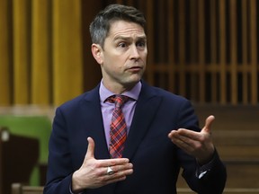 MP Will Amos responds to a question in the House of Commons on Parliament Hill in Ottawa on Friday, Dec. 11, 2020.