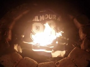 An image apparently showing a Doug Gilmour Maple Leafs jersey being burned was tweeted by the former captain on Tuesday, June 2, 2021.