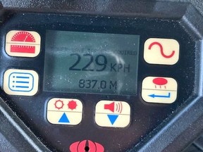 OPP say a 57-year-old driver from Toronto was charged with stunt driving and had their licence suspended and vehicle impounded after being stopped going 229 km/h at Hwy. 407 and Bathurst.