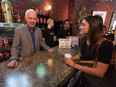 Actor James Michael Tyler, who played Gunther on "Friends", greets fans at Central Perk in Soho Opening Day in New York City, Sept. 17, 2014.