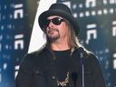 Kid Rock speaks on stage during the 2017 CMT Music Awards at the Music City Center in Nashville on June 6, 2017.