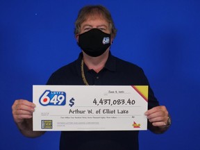 Arthur Walters of Elliot Lake won $4.4 Million in the May 22 LOTTO 6/49 draw.