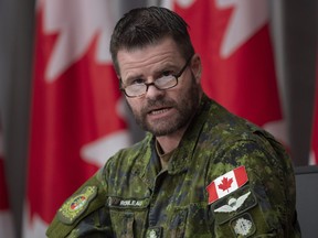Canadian Joint Operations Commander Lt.-Gen. Mike Rouleau speaks during a news conference on the recent Canadian Forces helicopter crash, Tuesday, May 19, 2020 in Ottawa.