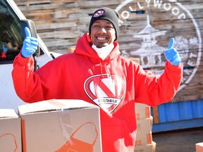 Nick Cannon attends as HollyGold and Yamashiro Hollywood donate 2,000 meals to the community with the help of Nick Cannon and Ellen K. at Yamashiro Hollywood on December 15, 2020 in Los Angeles.