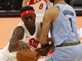 Pascal Siakam in his last game of the season, against Memphis.