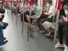 A wild boar has fun running down a subway train in Hong Kong.