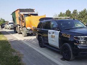 A two-day truck inspection blitz by Caldeon OPP detachment saw 35 commercial trucks removed from the road.
