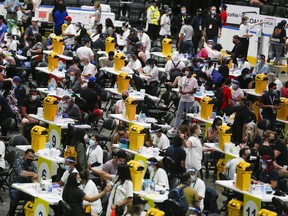 In hopes to hit a  record for the most vaccines administered in one day, Toronto Vaccine Day takes place at Scotiabank arena on Sunday, June 27, 2021. VERONICA HENRI/TORONTO SUN