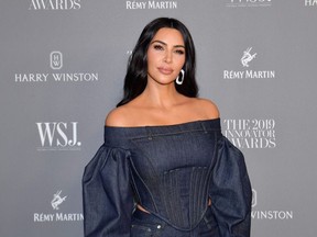 In this file photo taken on November 6, 2019 US media personality Kim Kardashian West attends the WSJ Magazine 2019 Innovator Awards at MOMA in New York City.