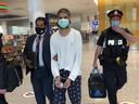 Anand Nath, 20, of Mississauga, faces one count of first-degree murder and five counts of attempted murder for a May 29, 2021 shooting that injured four people and killed a man, 25, at Chicken Land BBQ in Mississauga. Nath, one of three accused now in custody, was arrested in Montreal and arrived at Toronto Pearson Airport under guard by Peel Regional Police on June 10, 2021.