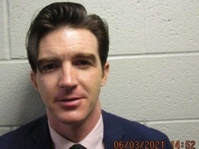 Drake Bell is pictured in a booking photo.