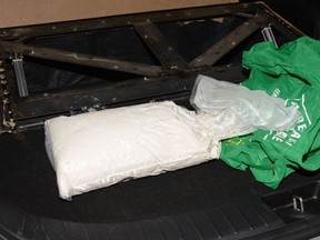Faiaz Ahmed, 28, of Mississauga, faces charges after Toronto cops responded to an assault call and subsequently searched a vehicle, allegedly finding five kilograms of fentanyl (seen here), 1 kilogram of cocaine, 700 grams of crystal meth, a loaded .40 calibre Glock 22 handgun with an extended magazine and $40,000 in cash inside a hidden compartment on Tuesday, June 15, 2021.