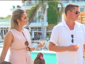 Hartin and hubby Andrew Ashcroft, whose powerful father is billionaire Lord Ashcroft, at the opening of their new resort.