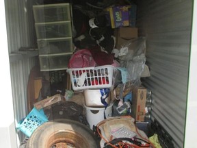 “All of her baby items and all of her childhood photos were in the storage locker,” said Shane of the third unit he got at auction. (Sarah Markey)