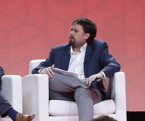 Tom Pitfield, Chief Digital Strategist for Prime Minister Justin Trudeau’s successful 2015 federal election campaign speak sat the 2016 Liberal Biennial Convention in Winnipeg on May 27, 2016.