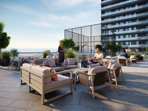 ocated in Burlington’s Alton Village, Realm will consist of two 16-storey 
high-rise condo towers with pricing starting at $400,000.  SUPPLIED