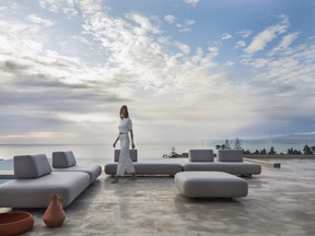 Sophisticated outdoor furniture works for lounging and entertaining.  IMAGE: JARDIN DE VILLE