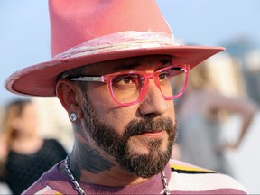 AJ McLean of Backstreet Boys attends "Bingo Under The Stars" in celebration of Pride, hosted by members of NSYNC and Backstreet Boys at The Grove on June 18, 2021 in Los Angeles, Calif.