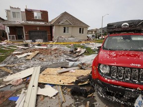 A tornado tore through south Barrie on Thursday afternoon, leaving a swath of destruction to homes and vehicles seen on Friday, July 16, 2021.