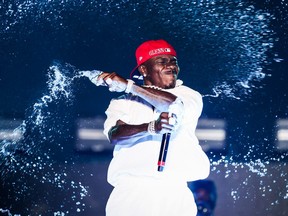 DaBaby performs on stage during Rolling Loud at Hard Rock Stadium on July 25, 2021 in Miami Gardens, Fla.