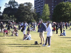 A few thousand people showed up to a pop-up vaccination clinic at Dentonia Park, in East York near Danforth and Victoria Pk. Ave. on Sunday June 20, 2021.