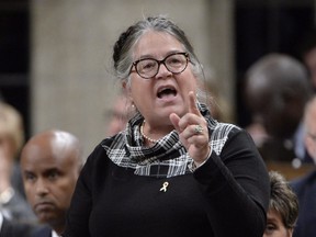 National Revenue Minister Diane Lebouthillier rises during question period in the House of Commons on Parliament Hill in Ottawa on Thursday, Sept.28, 2017.