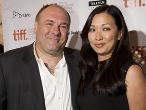 James Gandolfini and his wife Deborah Lin walk the red carpet at the premiere of "Violet and Daisy" at the Toronto International Film Festival, Sept. 15, 2011.