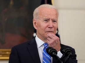 U.S. President Joe Biden speaks about the nation's economic recovery amid the COVID-19 pandemic in the State Dining Room of the White House on July 19, 2021 in Washington, DC.