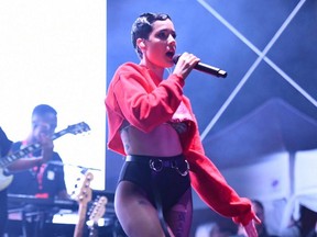 Halsey performs at Night Two of BUDX Miami by Budweiser in Miami Beach, Fla., Feb. 2, 2020.
