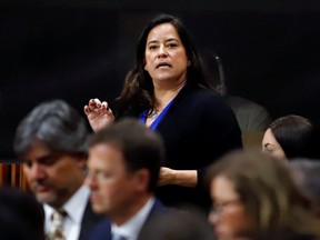 Independent MP Jody Wilson-Raybould speaks in parliament during Question Period in Ottawa, Feb. 18, 2020.