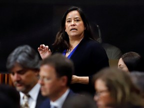 Former Independent MP Jody Wilson-Raybould speaks in Parliament during Question Period in Ottawa, Feb. 18, 2020.