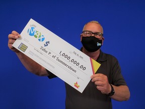 John “Alan” Perkins of Summerstown won $1 million in a Maxmillions prize from the June 18, 2021 Lotto Max draw