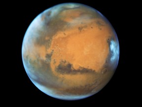 The planet Mars is shown in this NASA Hubble Space Telescope view taken May 12, 2016 when it was 50 million miles from Earth.