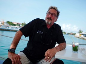John McAfee, co-founder of McAfee Crypto Team and CEO of Luxcore and founder of McAfee Antivirus, speaks during an interview in Havana, Cuba, July 4, 2019.