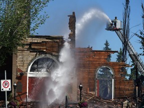 St. Jean Baptiste Parish in Morinville, Alberta was burned to the ground on Wednesday, June 30, 2021.