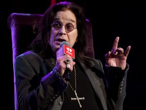 Ozzy Osbourne speaks onstage at iHeartRadio ICONS with Ozzy Osbourne: In Celebration of Ordinary Man at iHeartRadio Theater on February 24, 2020 in Burbank, California.