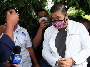 Roberto David Castillo, the former head of Desarrollos Energeticos (DESA) which ran the $50 million Agua Zarca hydroelectric dam project, arrives to the court for his trial on his participation in the 2016 murder of indigenous environmental activist Berta Caceres, in Tegucigalpa, Honduras July 5, 2021.