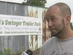 David Aucoin, owner of Tee Boi’s Swingers Trailer Park, in Louisiana is telling visitors to "bring your house, share your spouse".