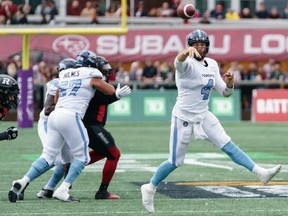 When last we saw the Canadian Football League in action in 2019, McLeod Bethel-Thompson led all quarterbacks with 26 touchdown passes and was third in passing yards with 4,024.  Jana Chytilova/The Canadian Press